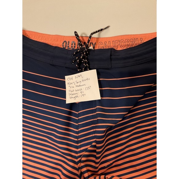 Old Navy Swim Trunks Gradient Stripe Quick Dry Board Shorts Size 34 - Picture 8 of 8